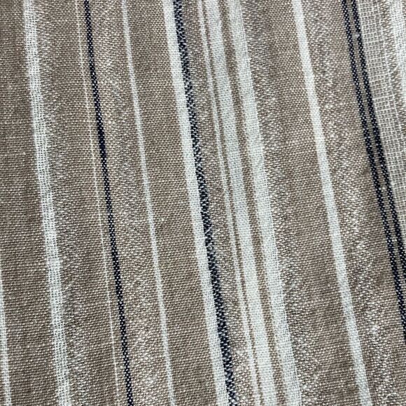 MIMI CHICA L Linen Blend TIE UP shoulder Striped Wide Leg Slit Leg Jumper - Picture 10 of 13